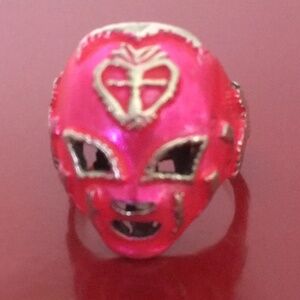 Virgin Saints & Angels Tre Luchas Pink Mask Ring